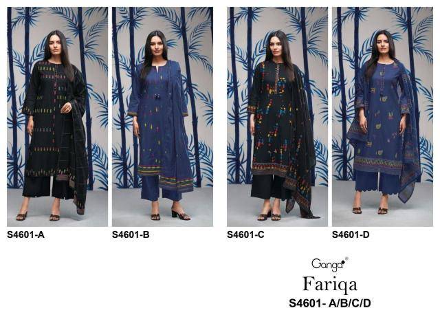 Ganga fariqa 4601 Wholesale dress materials in Kolkata